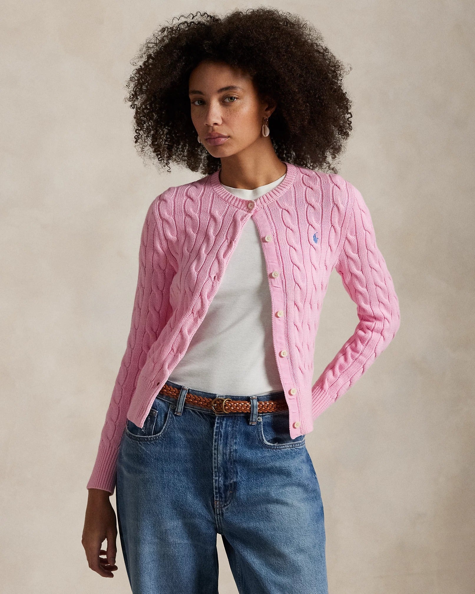 Ralph Lauren Cardigan | Zopfstrick aus Baumwolle