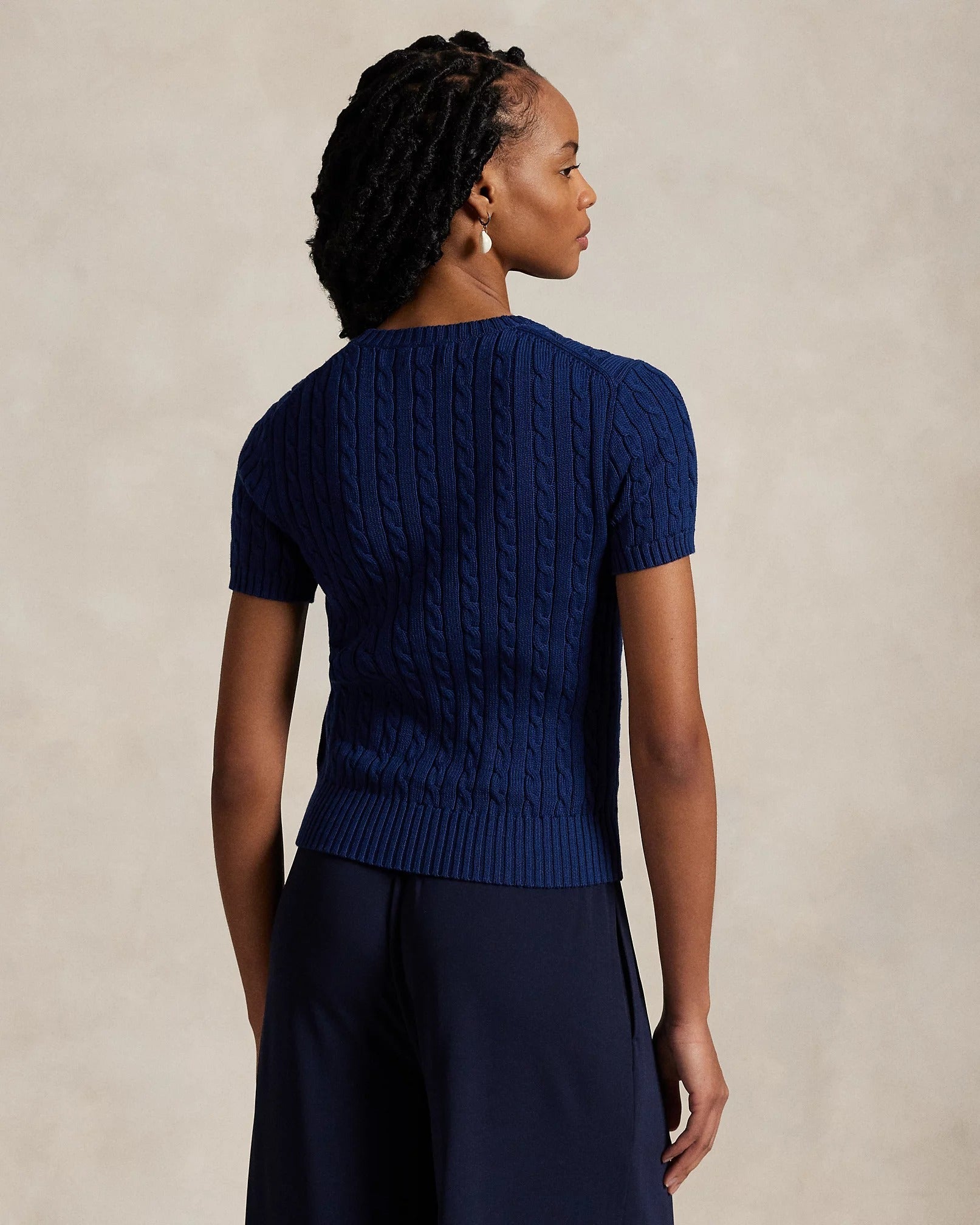 Ralph Lauren Pullover | Kurzarm-Pullover mit Zopfmuster